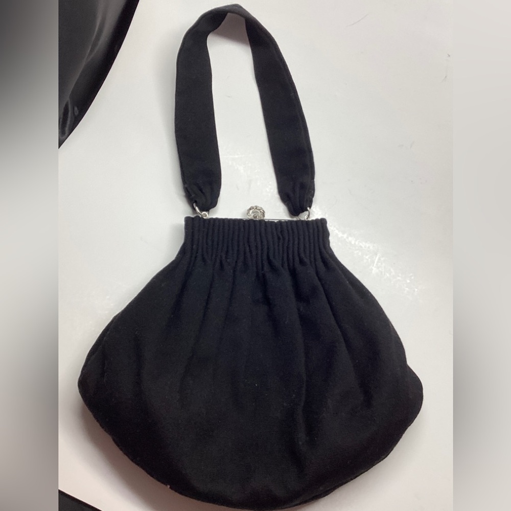 VINTAGE GUILD CREATIONS ORIGINAL EVENING BAG/POCKETBOOK/HANDBAG/PURSE BLACK